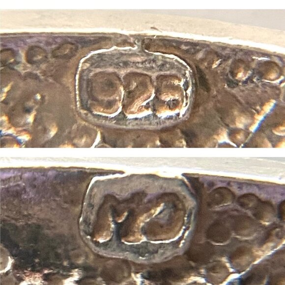 Sterling Silver 925 Scrollwork Oval Purple Cubic Zirconia Pendant Necklace 18" - Picture 9 of 16